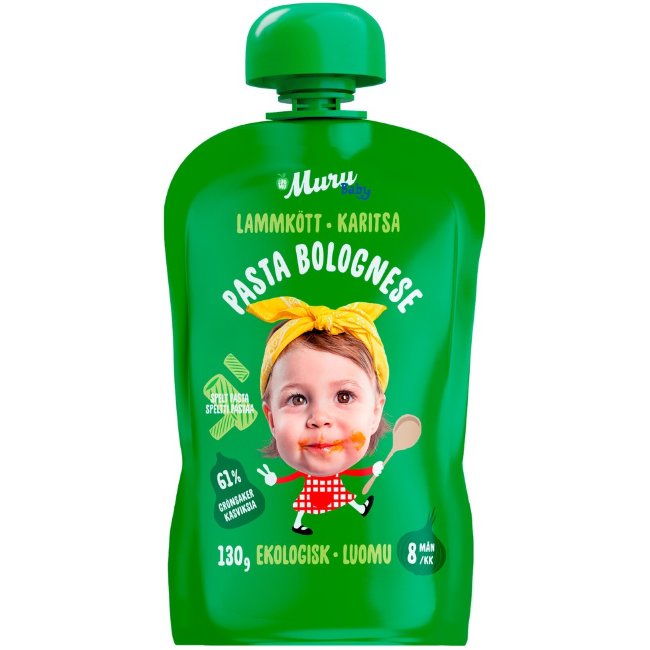 Детская паста с болоньезе Muru Baby из ягненка с 8 месяцев 130 гр
