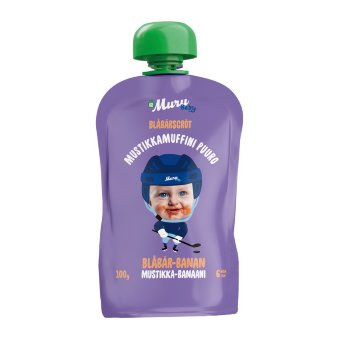 Детская каша Muru Baby с черничным маффином, бананом и 4 злаками 100 гр от 6 мес