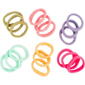 Набор бесшовных разноцветных резинок для волос Ibero 18 шт детские Набор бесшовных разноцветных резинок для волос Ibero 18 шт детские