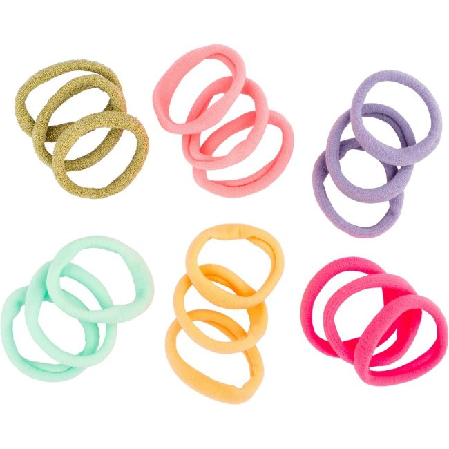 Набор бесшовных разноцветных резинок для волос Ibero 18 шт детские Набор бесшовных разноцветных резинок для волос Ibero 18 шт детские