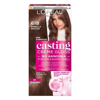 Легкая краска для волос L'Oréal Paris Casting Crème Gloss 618 Vanilla Mocha 1 шт Легкая краска для волос L'Oréal Paris Casting Crème Gloss 618 Vanilla Mocha 1 шт