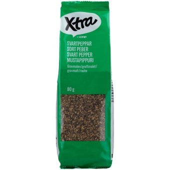 Перец чёрный грубого помола X-tra 80 гр Перец чёрный грубого помола X-tra 80 гр