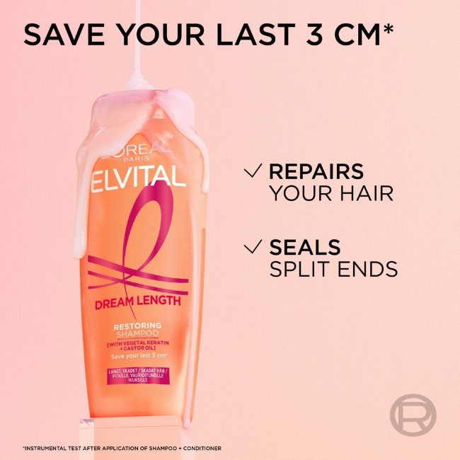 Шампунь для длинных, поврежденных волос Oréal Paris Elvital  Dream Length 250 мл