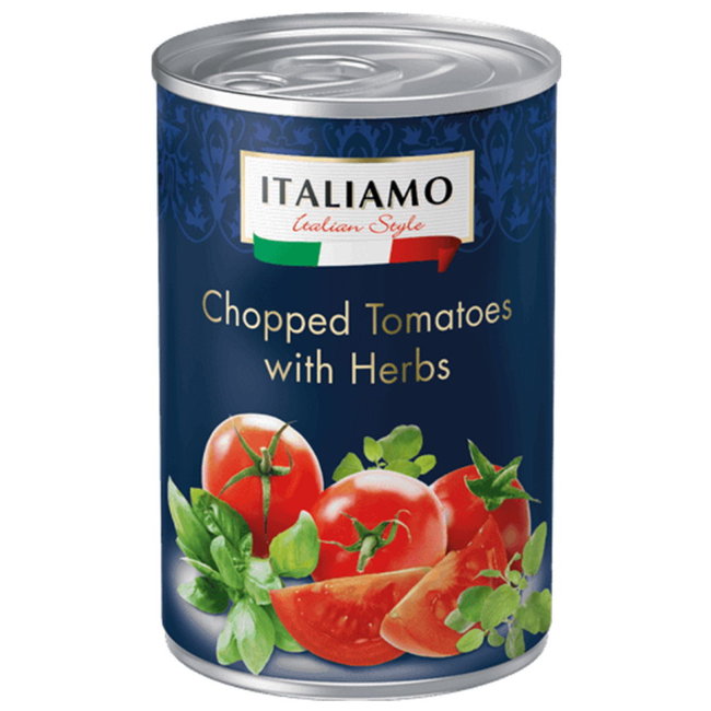 Измельченные томаты с травами ITALIAMO базилик и орегано 400 гр