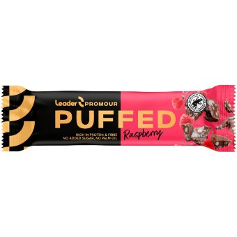 Протеиновый батончик Leader Promour с воздушным рисом и малиновым вкусом 40 гр