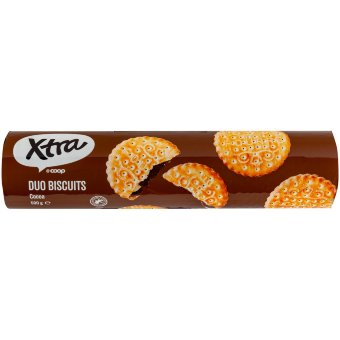 Песочное печенье с шоколадной начинкой Xtra 500 гр Песочное печенье с шоколадной начинкой Xtra 500 гр
