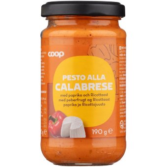 Песто с паприкой и рикоттой Coop Alla Calabrese 190 гр