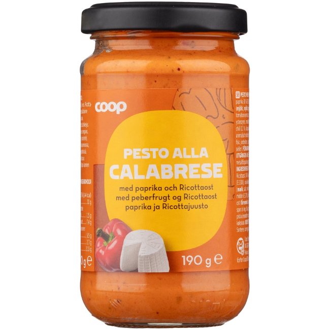 Песто с паприкой и рикоттой Coop Alla Calabrese 190 гр