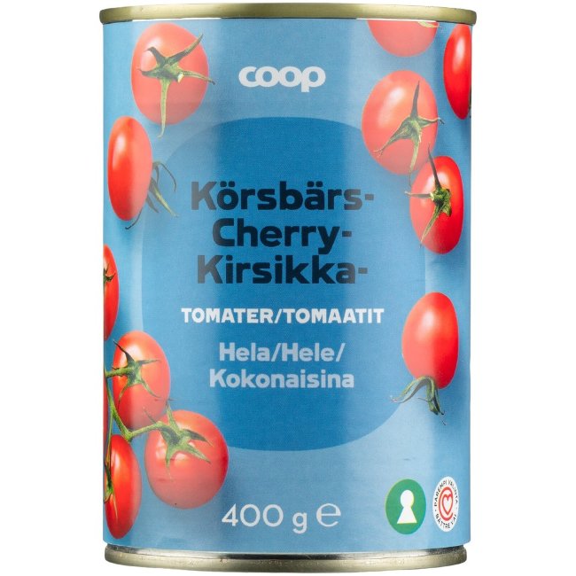Целые вишневые помидоры Coop 400 гр