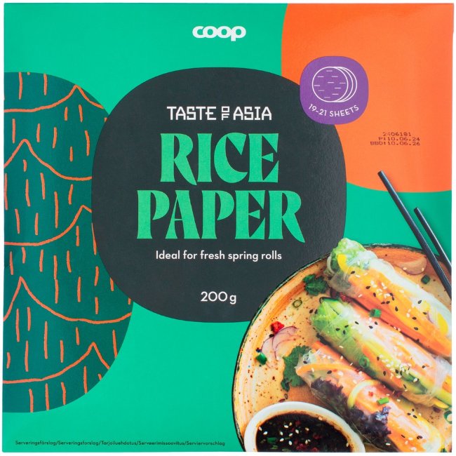 Рисовая бумага Coop Taste of Asia 200 гр