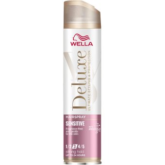 Лак для волос Wella Deluxe Sensitive Strong 3/5, 250 мл Лак для волос Wella Deluxe Sensitive Strong 3/5, 250 мл