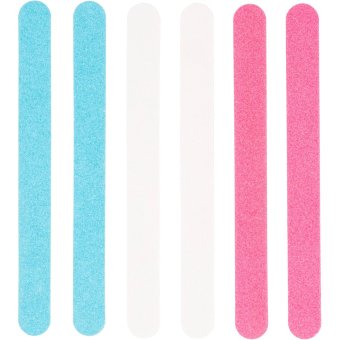 Пилка для ногтей Ibero с двух сторон с наждачной бумагой, цвет, 6 шт Пилка для ногтей Ibero с двух сторон с наждачной бумагой, цвет, 6 шт