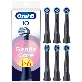Сменные насадки Oral-B iO Gentle Care Black 6 шт Сменные насадки Oral-B iO Gentle Care Black 6 шт