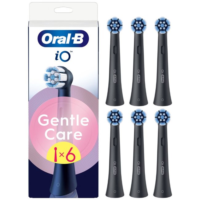 Сменные насадки Oral-B iO Gentle Care Black 6 шт Сменные насадки Oral-B iO Gentle Care Black 6 шт
