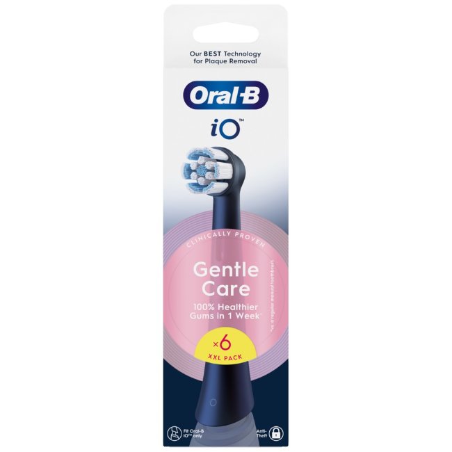 Сменные насадки Oral-B iO Gentle Care Black 6 шт Сменные насадки Oral-B iO Gentle Care Black 6 шт