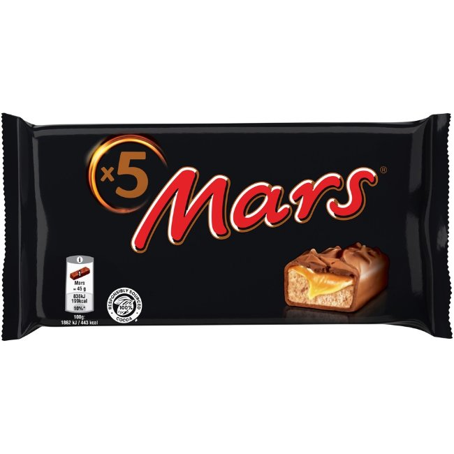 Шоколадный батончик с карамелью Mars 5x45 гр