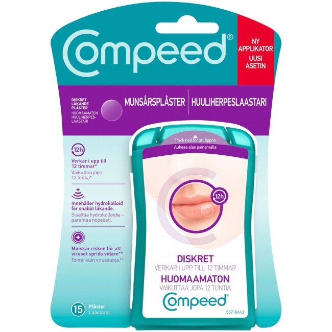 Пластырь от герпеса на губах Compeed 15 шт Пластырь от герпеса на губах Compeed 15 шт