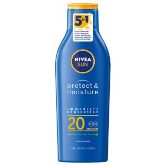 Солнцезащитный лосьон Nivea SUN Protect Moisture spf20 200 мл Солнцезащитный лосьон Nivea SUN Protect Moisture spf20 200 мл