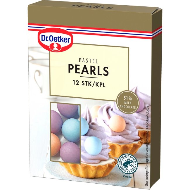 Шоколадные украшения Dr. Oetker Pastel Pearls 12 шт