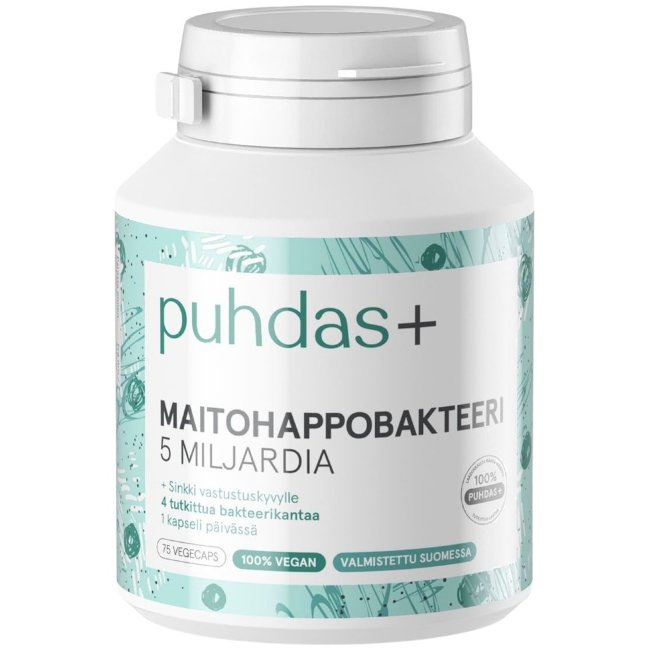 Пробиотики Puhdas+ 5 млрд 75 капсул Пробиотики Puhdas+ 5 млрд 75 капсул