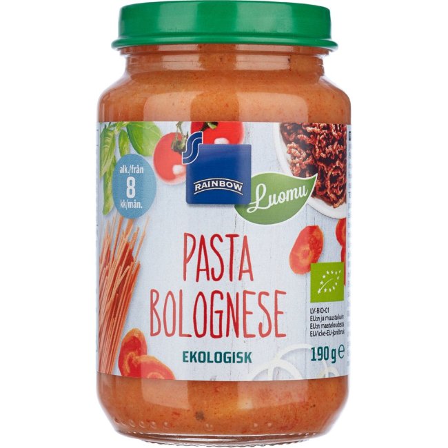 Детское питание Органическая паста Болоньезе Rainbow 190 гр Детское питание Органическая паста Болоньезе Rainbow 190 гр