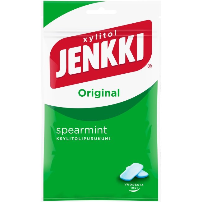 Мятная жевательная резинка на ксилите Jenkki 100 гр