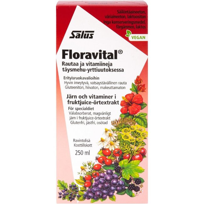 Железо в сиропе для веганов Floravital Salus Vegan 250 мл