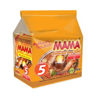 Лапша со вкусом креветок Mama 5x (уп 5 шт) 450 гр