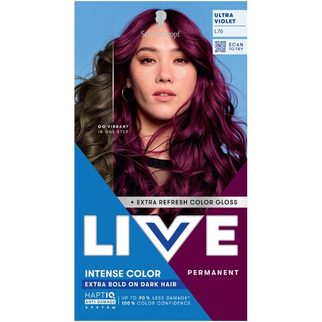 Постоянная краска для волос Schwarzkopf LIVE L76 Ultra Violet Постоянная краска для волос Schwarzkopf LIVE L76 Ultra Violet