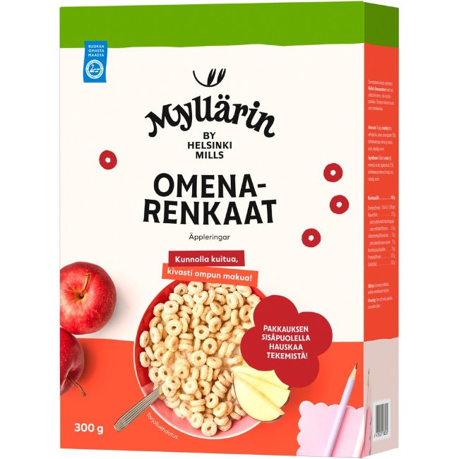 Овсяные колечки Myllärin с яблоком 300 гр