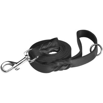 Кожаный ремень для собак Pet First 18мм x 180 см черный