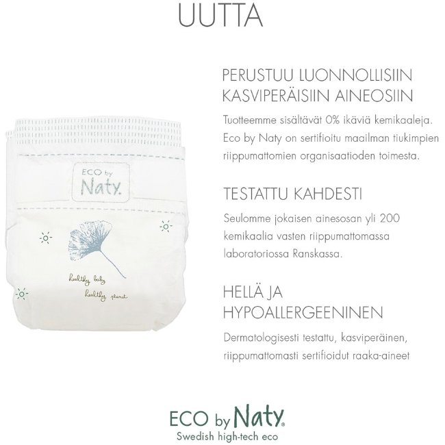 Подгузники Nature Baby Care Naty Mini 2 с липкой лентой 33 шт/уп Подгузники Nature Baby Care Naty Mini 2 с липкой лентой 33 шт/уп