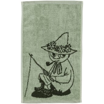 Ручное полотенце Moomin Arabia Muumi 30x50 см Nuuskamuikkunen зеленое GOTS