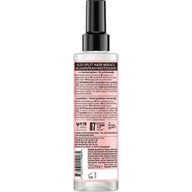 Уходовый спрей для волос Schwarzkopf Split Hair Miracle 200 мл Уходовый спрей для волос Schwarzkopf Split Hair Miracle 200 мл