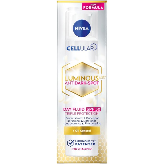 Дневной флюид от темных пятен NIVEA Cellular Luminous 630 SPF 50 40 мл