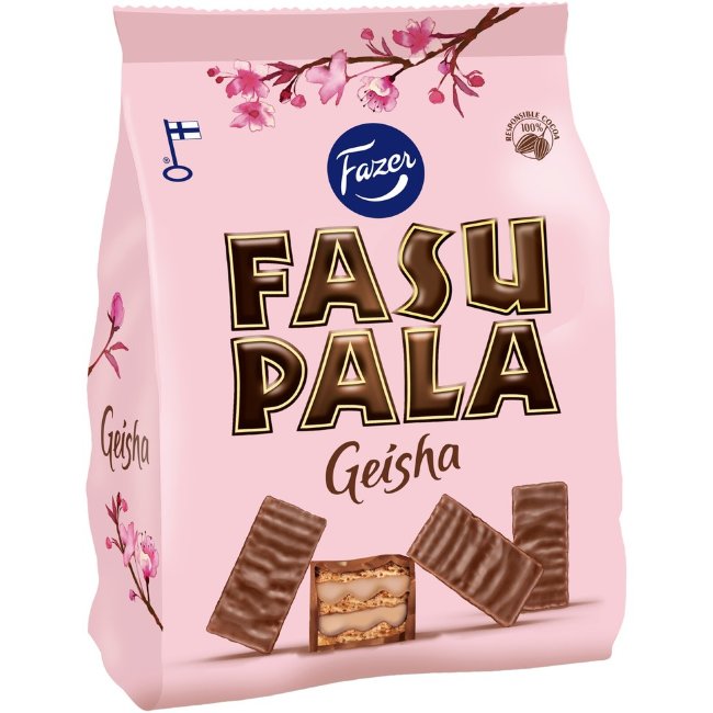 Вафли в шоколаде Fazer Fasupala (Geisha) 175 гр