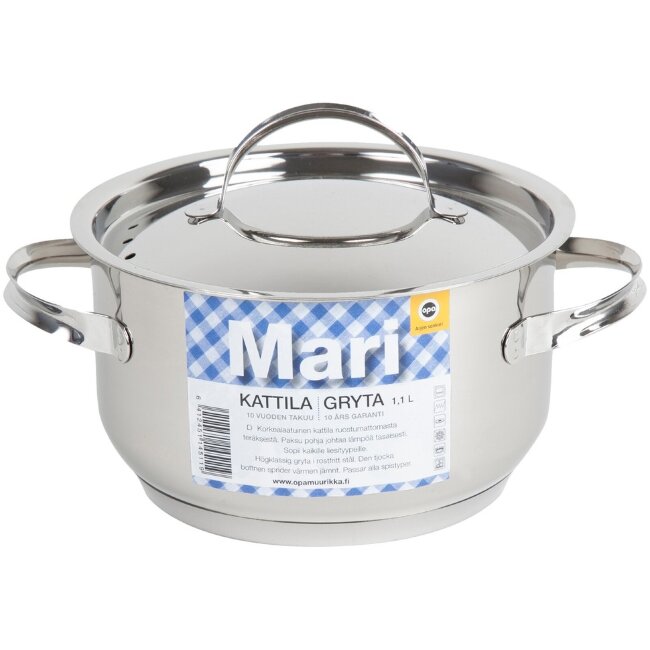 Кастрюля Opa Mari Steel из нержавеющей стали 1,1 л