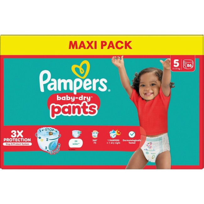 Подгузники-штанишки Pampers BabyDry S5 11-17 кг 86 шт