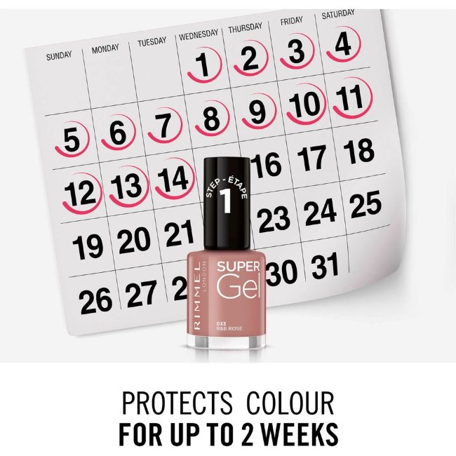 Гель-лак для ногтей Rimmel Super Gel 033 R&B Rose 12 мл Гель-лак для ногтей Rimmel Super Gel 033 R&B Rose 12 мл