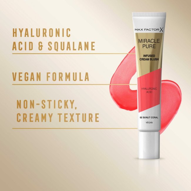Кремовые румяна Max Factor Miracle Pure 02 Sunlit Coral 15 мл