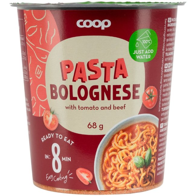 Паста болоньезе Coop Pasta bolognese 68 гр