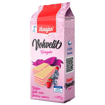 Вафли с черникой и малиной Vanajan 240 гр Вафли с черникой и малиной Vanajan 240 гр