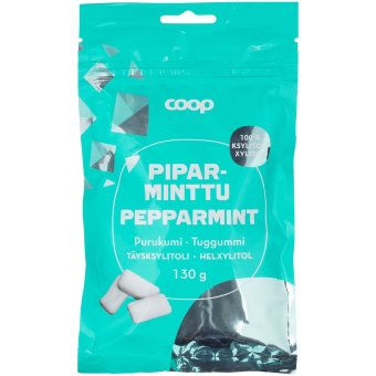 Жевательная резинка с ксилитом со вкусом перечной мяты Coop Piparminttu 130 гр