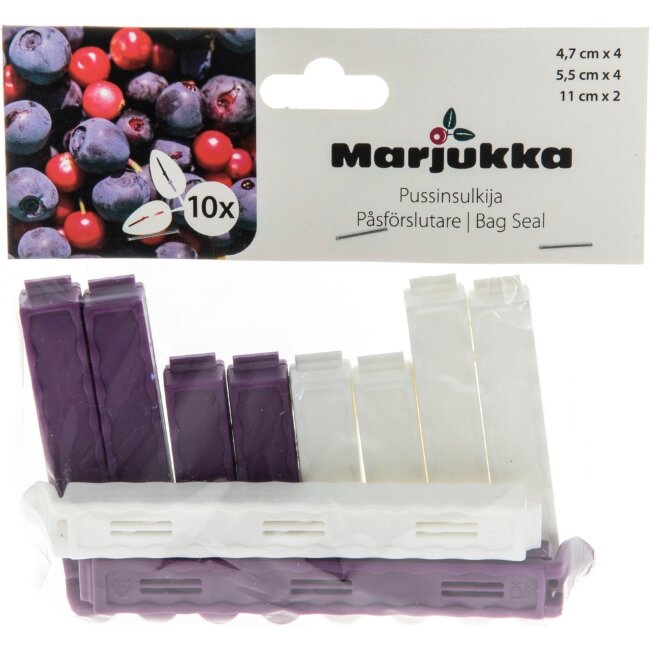 Зажимы для пакетов Marjukka 10 шт Зажимы для пакетов Marjukka 10 шт