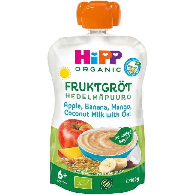 Фруктовая каша HiPP с кокосом, яблоком, бананом и манго 100 гр