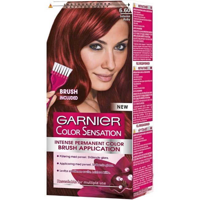 Интенсивная стойкая краска для волос Garnier Color Sensation 6.60 интенсивный рубиновый (уп 1 шт) Интенсивная стойкая краска для волос Garnier Color Sensation 6.60 интенсивный рубиновый (уп 1 шт)
