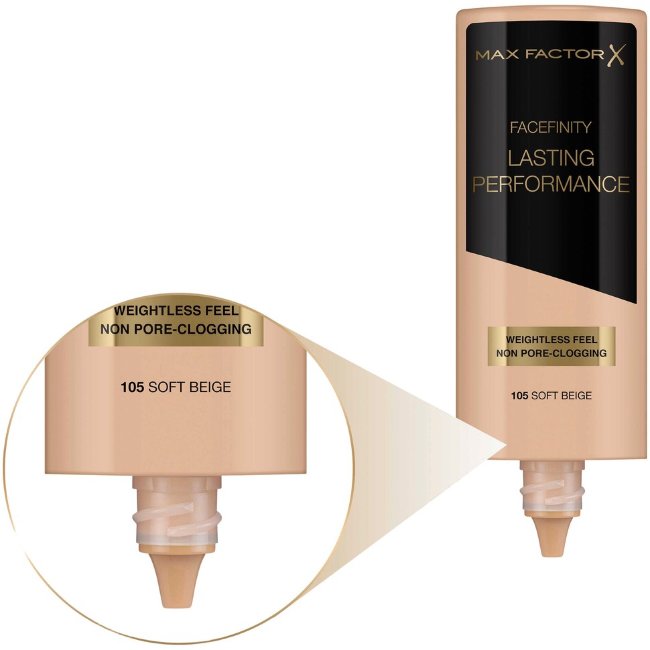 Тональная основа Max Factor Lasting Performance 105 Soft Beige 35 мл Тональная основа Max Factor Lasting Performance 105 Soft Beige 35 мл