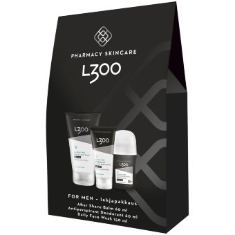 Подарочный набор для мужчин L300 крем для лица, гель для умывания, антиперспирант/дезодорант 3x60/150/60 мл Подарочный набор для мужчин L300 крем для лица, гель для умывания, антиперспирант/дезодорант 3x60/150/60 мл