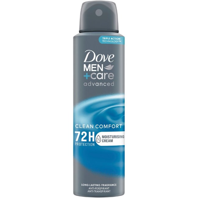 Dove Men+Care 72h Advanced Clean Comfort дезодорант-антиперспирант спрей 150 мл