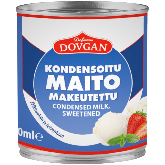 Сгущённое молоко Dovgan, подслащённое 397 гр Сгущённое молоко Dovgan, подслащённое 397 гр
